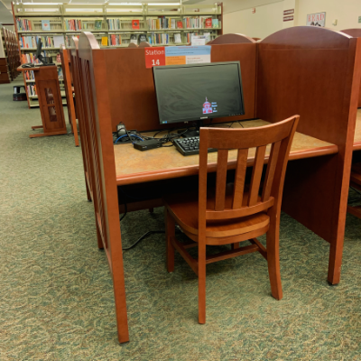 Public computers at Schlow Library