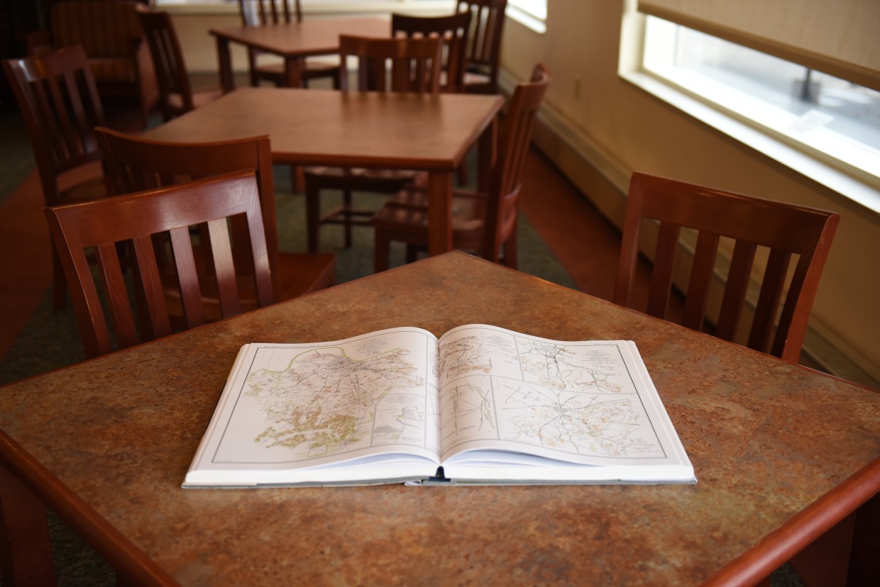 Open book on a table