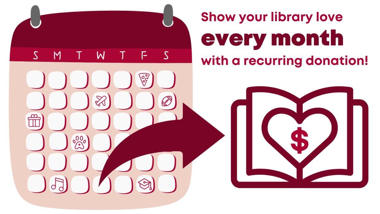 Month calendar with an arrow pointing toward a book.