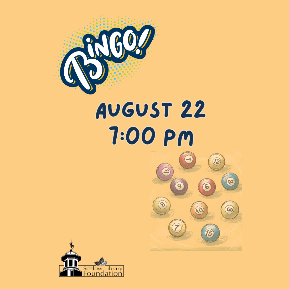 Bingo August 22 at 7pm