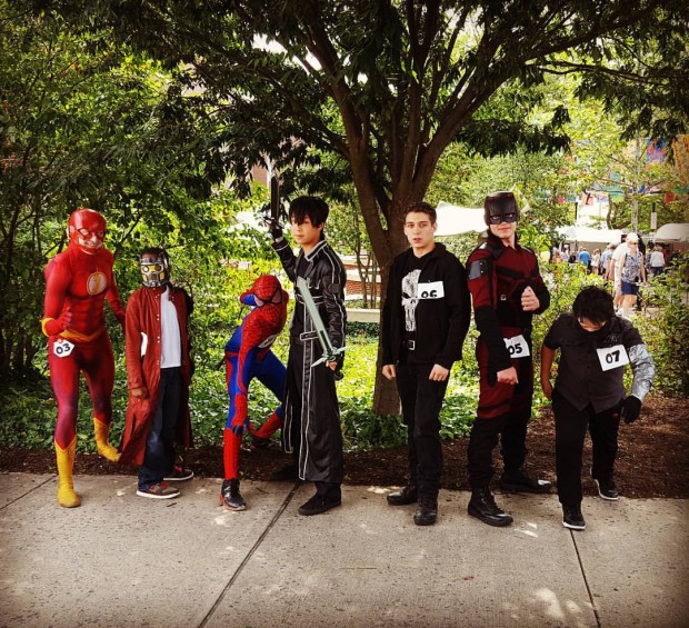 Entrants in costume contest