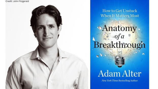 photo of adam alter and his book cover