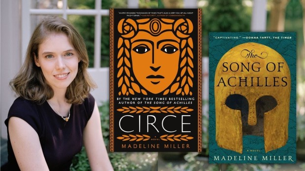 Image of author Madeline Miller and her book covers