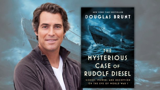 Image of author and book cover