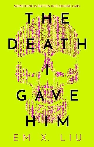 neon green book cover with red skull outline and title overlaid