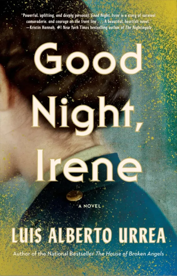 book cover with image of a woman and title overlaid