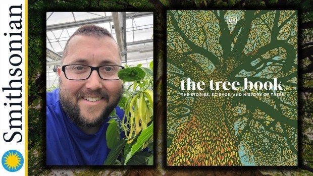 Image of author Fleming and his Smithsonian book cover