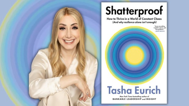 Image of author and her book cover