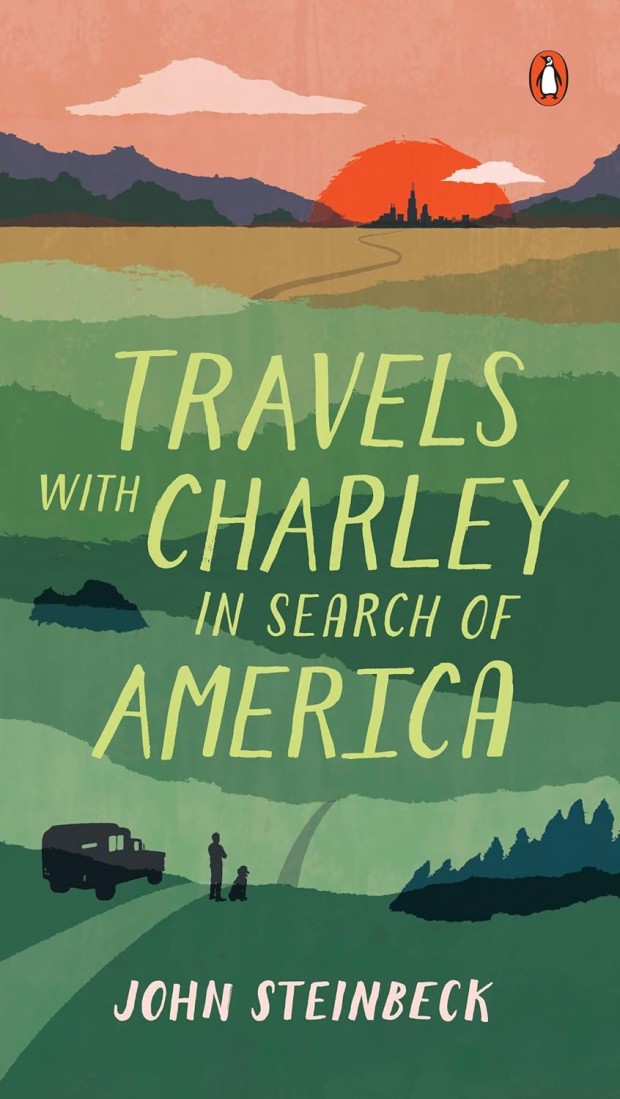 book cover pastoral scene with title across it
