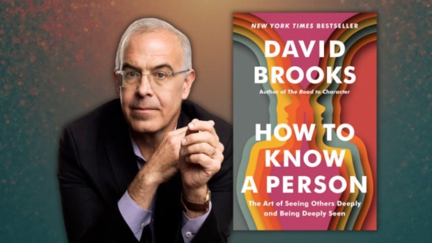 Photo of David Brooks and book cover How to Know a Person 