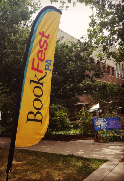 image of large BookFestPA flag