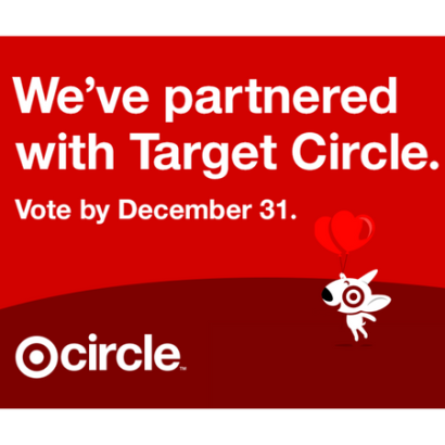 Image reading "We've partnered with Target Circle, Vote by December 31"