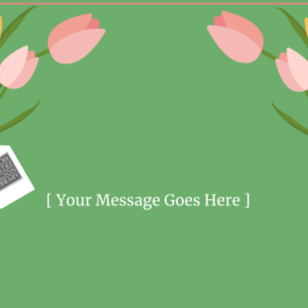 Green Spring eCard with Tulips