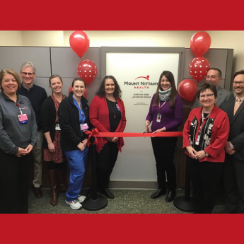 Library & Mount Nittany Health Staff at Ribbon Cutting